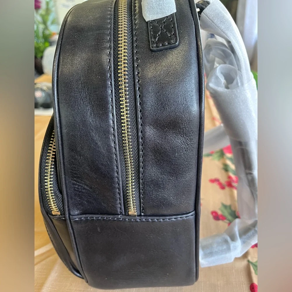 NWT Brahmin Chelcy in BLACK CAPTAIN Smooth Leather Backpack